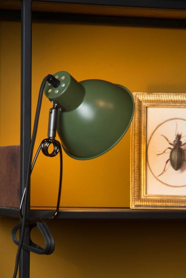 Lucide MOYS - Lampe à pince - 1xE27 - Vert - ambiance 2